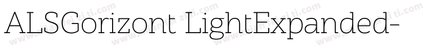 ALSGorizont LightExpanded字体转换